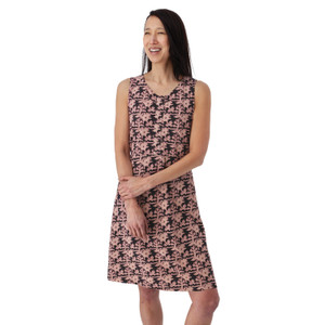 Cali Fit & Flare Printed Dress Pomegranate Red alt 1