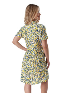 Francesca Mandarin Collar Shift Dress white back