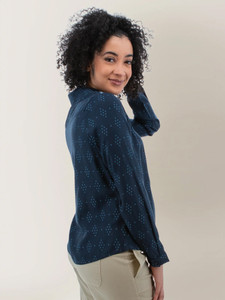 Cleo Smocked Print Blouse Studio back