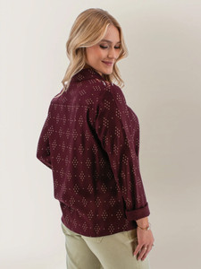 Cleo Smocked Print Blouse Studio alt1