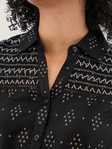 Cleo Smocked Print Blouse Studio alt2