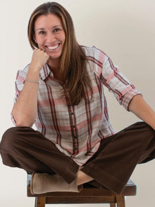 Lark Raglan Contrast Plaid Top studio