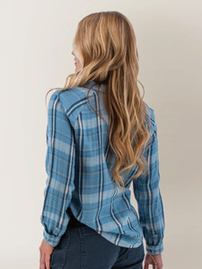 Lark Raglan Contrast Plaid Top studio alt1