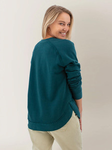 Cotton Drift Raglan Crew Neck Sweatshirt studio back