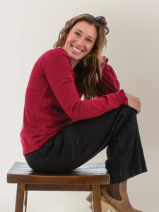Glacienne Smocked Cuff Bishop Sleeve Top Studio
