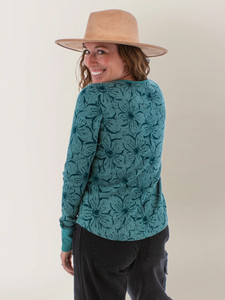 Sylvan Floral Thermal Long Sleeve Top studio back