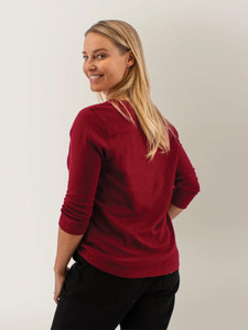 Minna 3/4 Sleeve Notch Neck Tee studio back