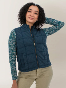Cotton Drift Quilted Vest studio