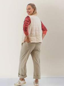 Cotton Drift Quilted Vest studio back