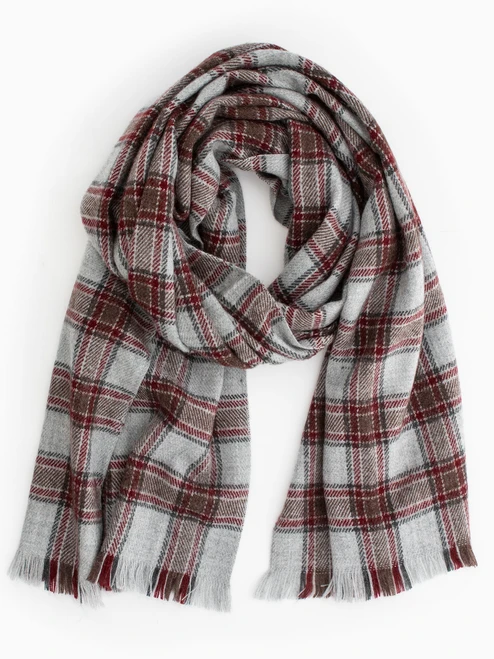 Checked Shawl laydown