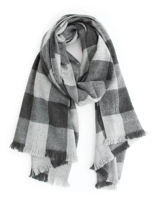Buffalo Check Shawl laydown