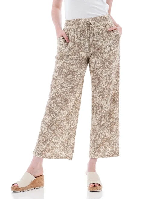 Sorrento Print Wide Leg Ankle Pant studio