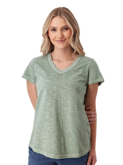 Layla Organic Cotton V-Neck Tee studio