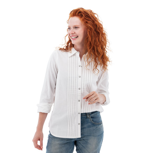 Carson Pearl Snap Pintuck Shirt studio