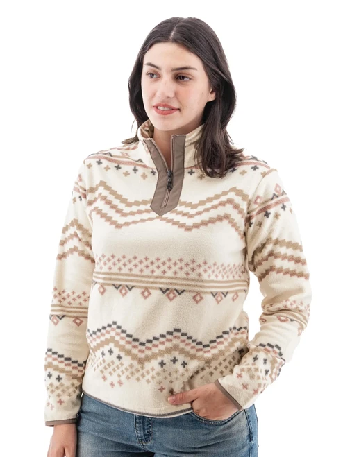 Lucy Print Fleece Pullover studio