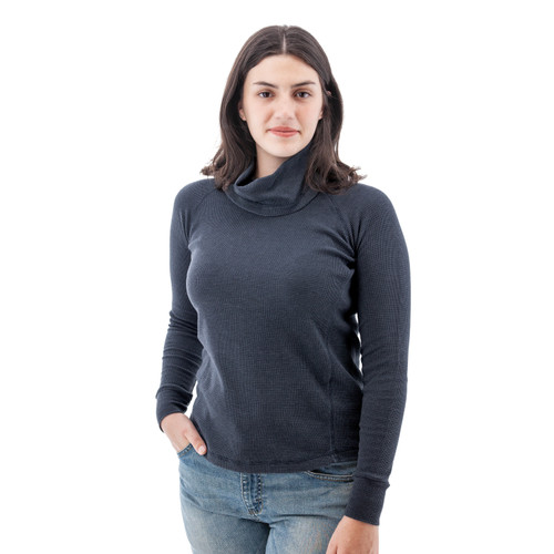 Cyndi Waffle Knit Cowl Neck studio