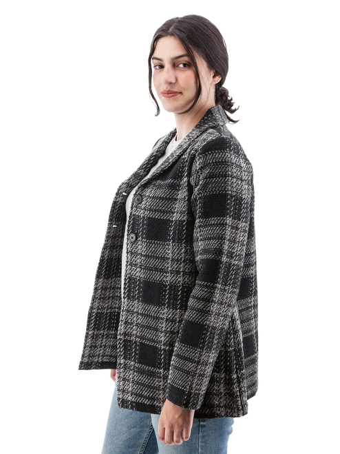 Abigail Plaid Cardi-Jac studio