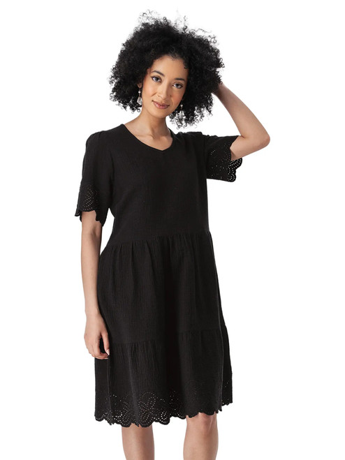 Airy Sweetheart Dress Black