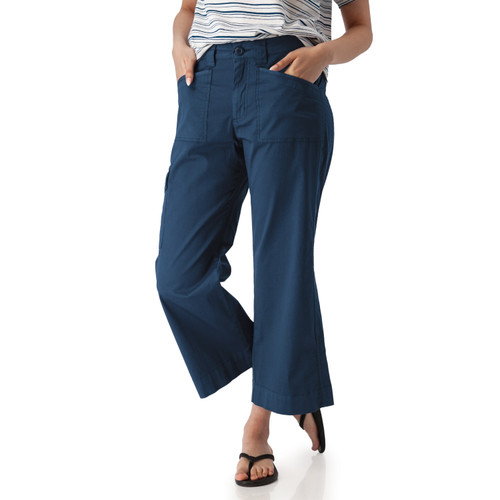 Arden Mid-Rise Wide Leg Utility Pant Gibraltar Sea Blue