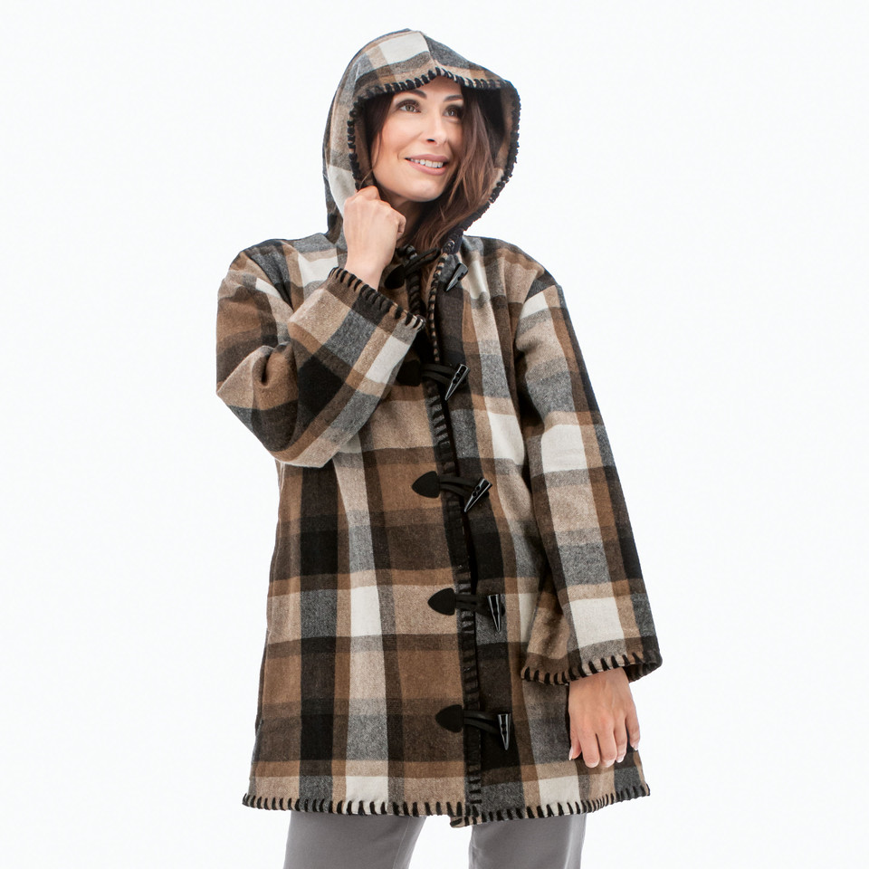 Ilana Plaid Blanket Coat