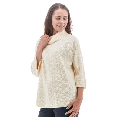 Stanwick Cape Style Herringbone Sweater