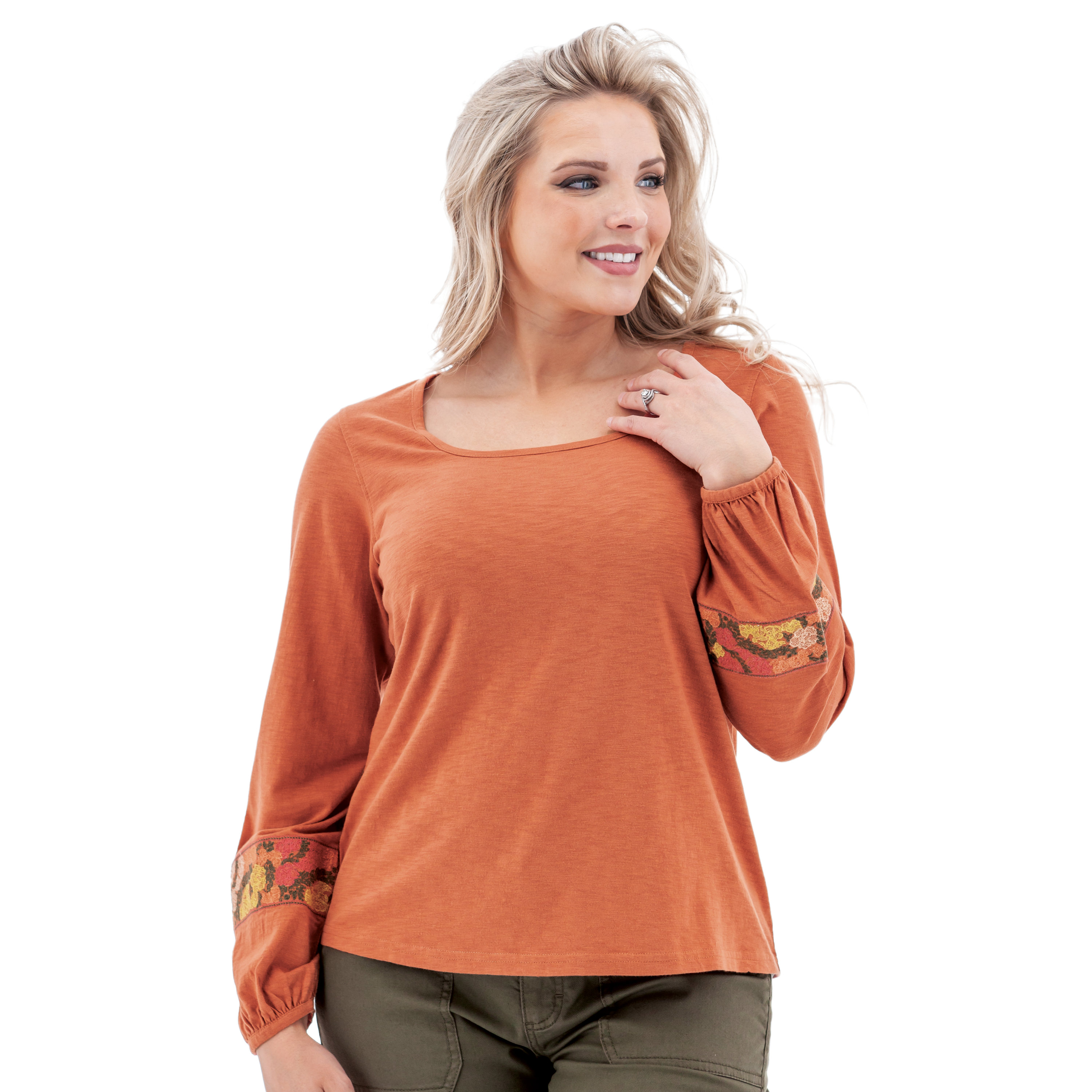 Elsinore Embroidered Long Sleeve Top