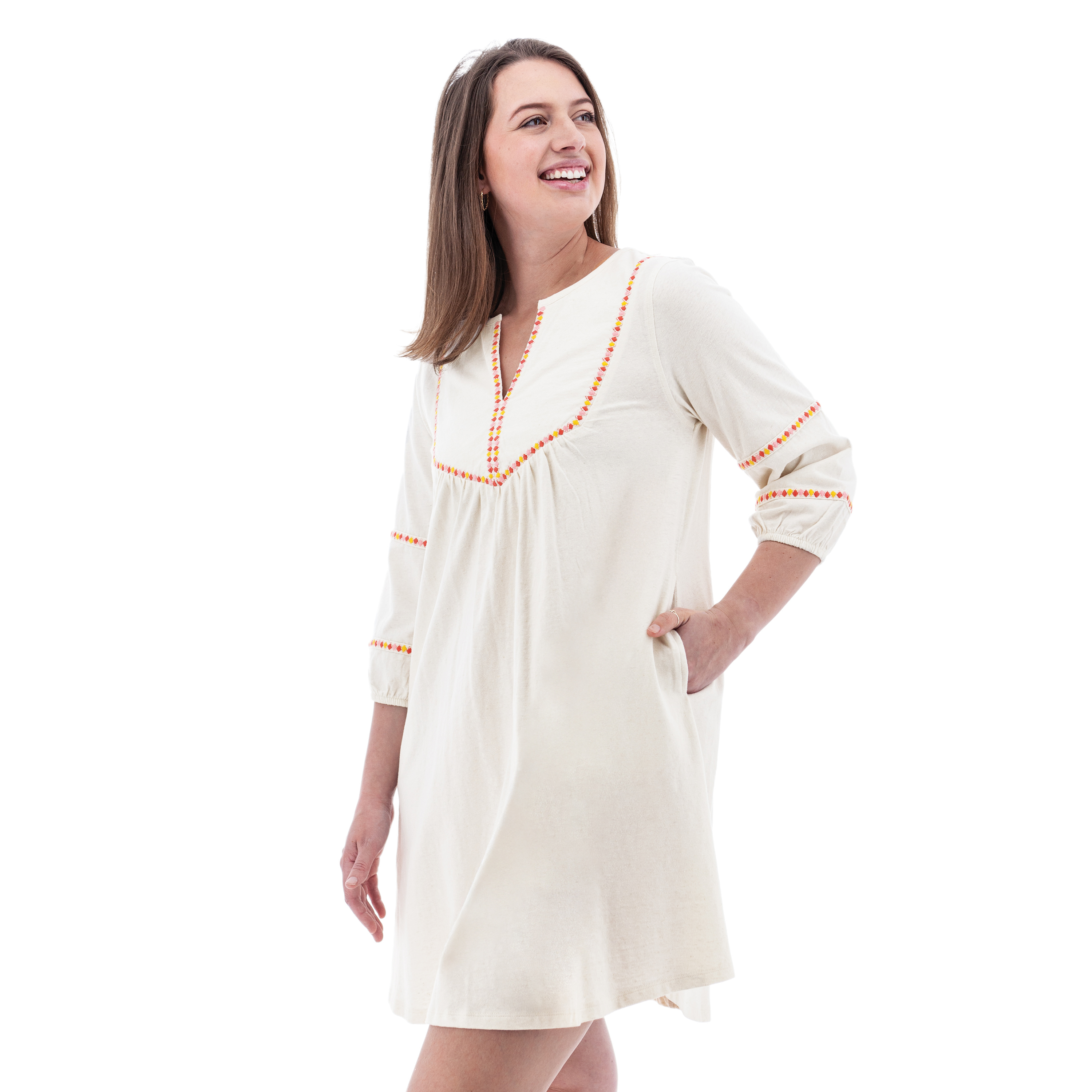Natalia Embroidered Boho Dress