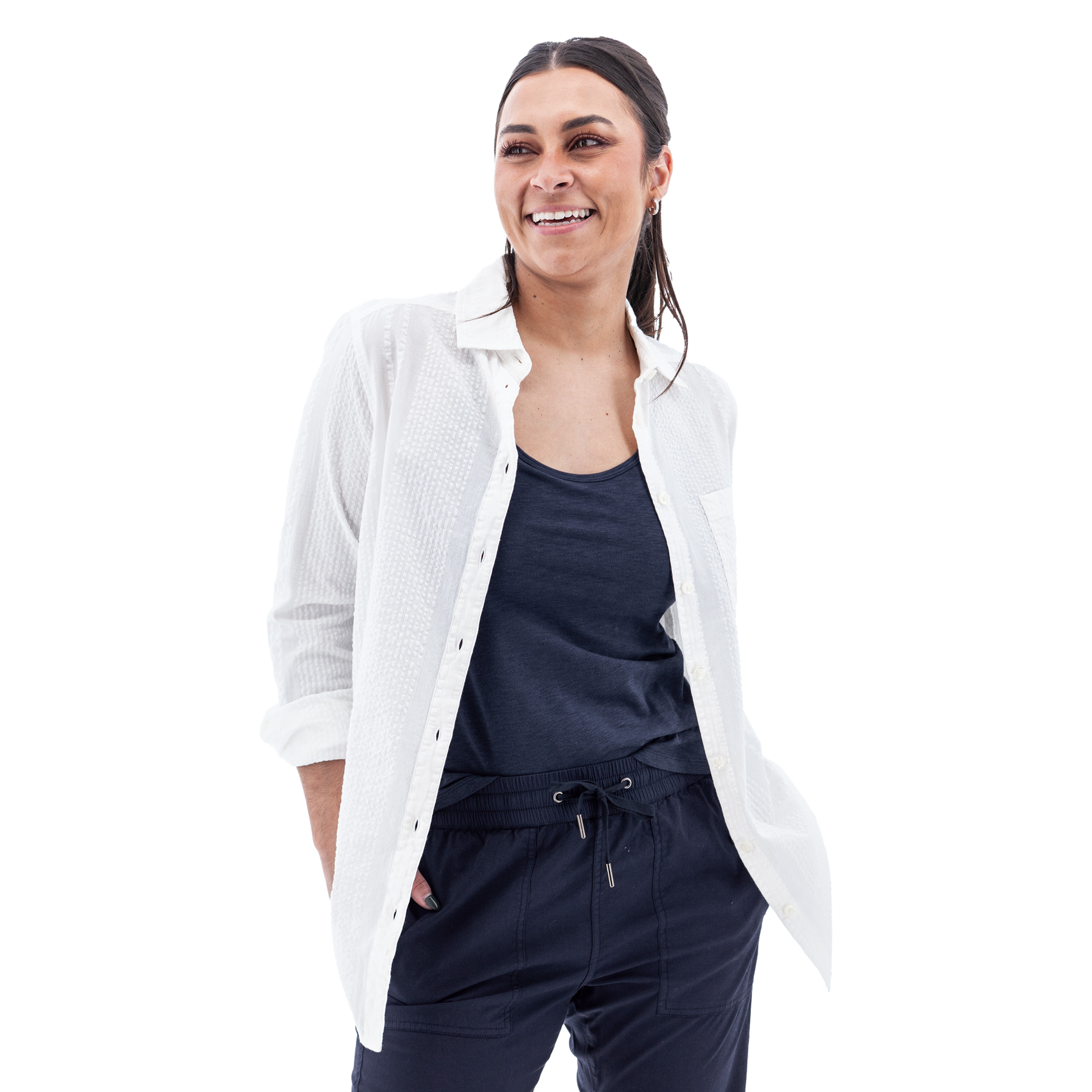 Colmar Seersucker Boyfriend Shirt