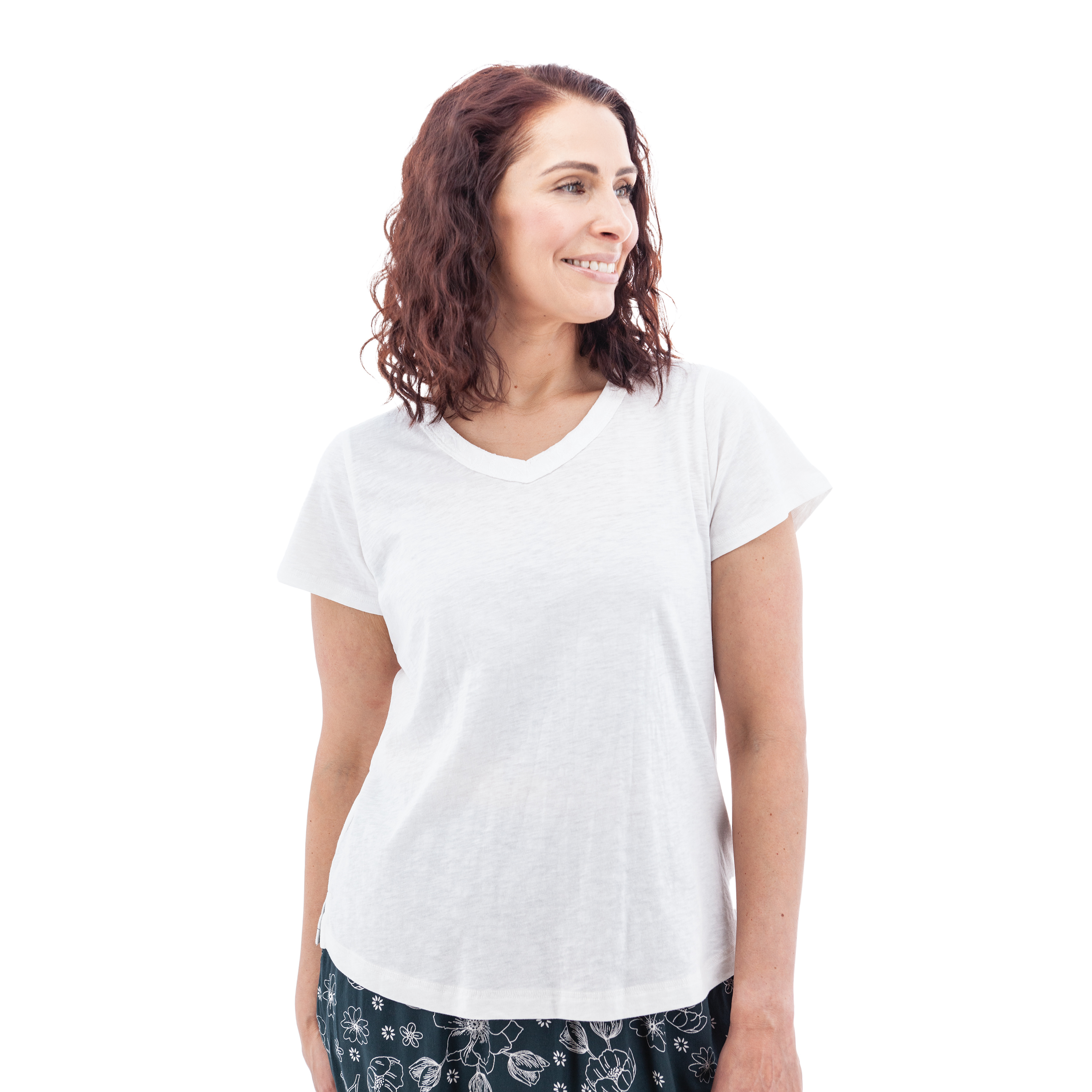 Layla Organic Cotton V-Neck Tee