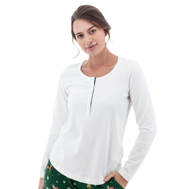 Holiday Dog Organic Pajama Henley studio