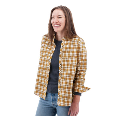 Gracie Organic Snap Plaid Shirt studio