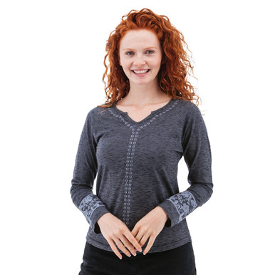 Crispin Embroidered Raglan Top studio