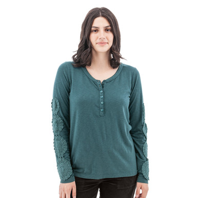 Crystal Crochet Henley studio