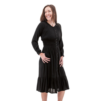 Autumn Smocked Midi Dress studio