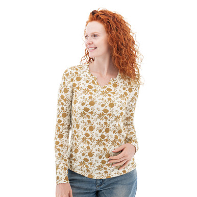 Tia Waffle Knit Floral Top studio