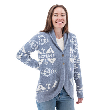 Willa Southwestern Shawl Collar Cardigan studio