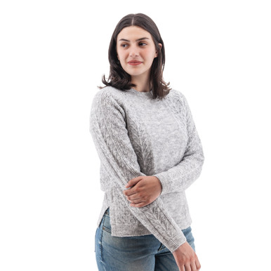 Suzy Cable Knit Pointelle Sweater studio