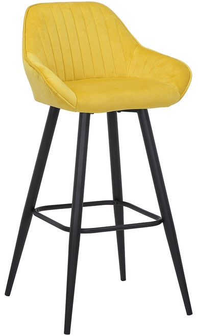 Velluto Velvet (Kitchen) Stools Mustard - 66cm