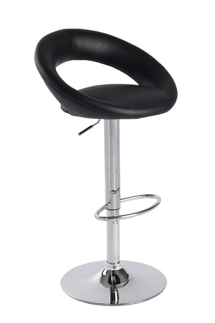 Sorrento Leather Bar Stool Black