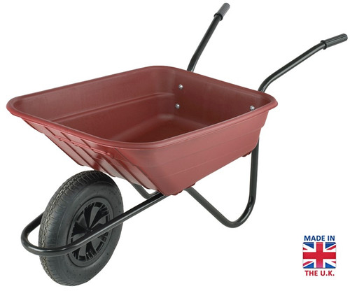 Bristol Shire Burgundy Mucker Wheelbarrow - 90Ltr / 120kg