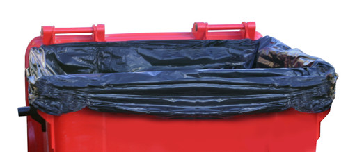 1100 Litre Heavy Duty Black Wheeled Bin Liner