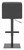 Deluxe Luscious Matt Black Bar Stool Black