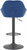 Velluto Matt Black Bar Stool Blue Velvet