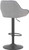 Velluto Matt Black Bar Stool Grey Velvet