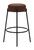 Rotonda Distressed Leather Bar Stool Brown