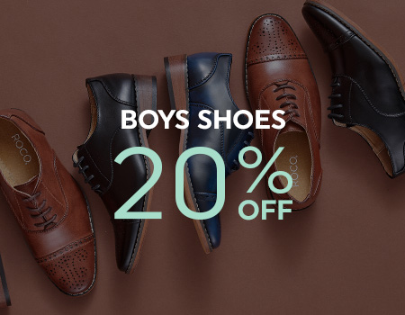 Shop 20% off boys shoes in the Roco Cyber Week Sale