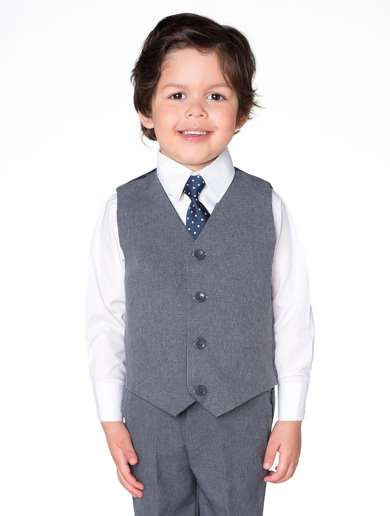 Styled by Alexandros - Baby Boy Grey 3 piece Suit main image 0