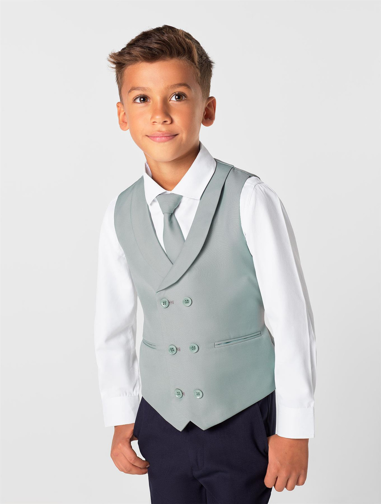 Boys Grey Knitted Waistcoat main image 0