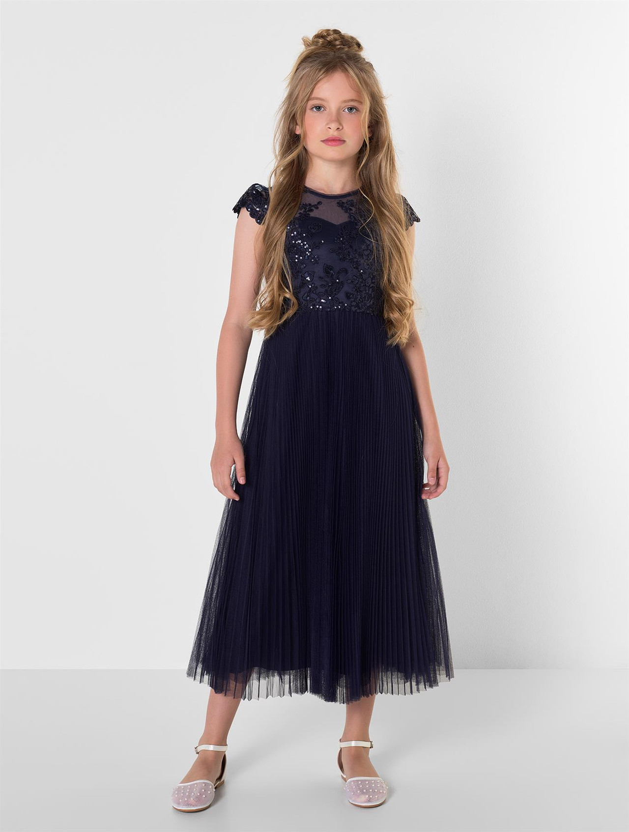 Girls navy prom dress - Elizabeth