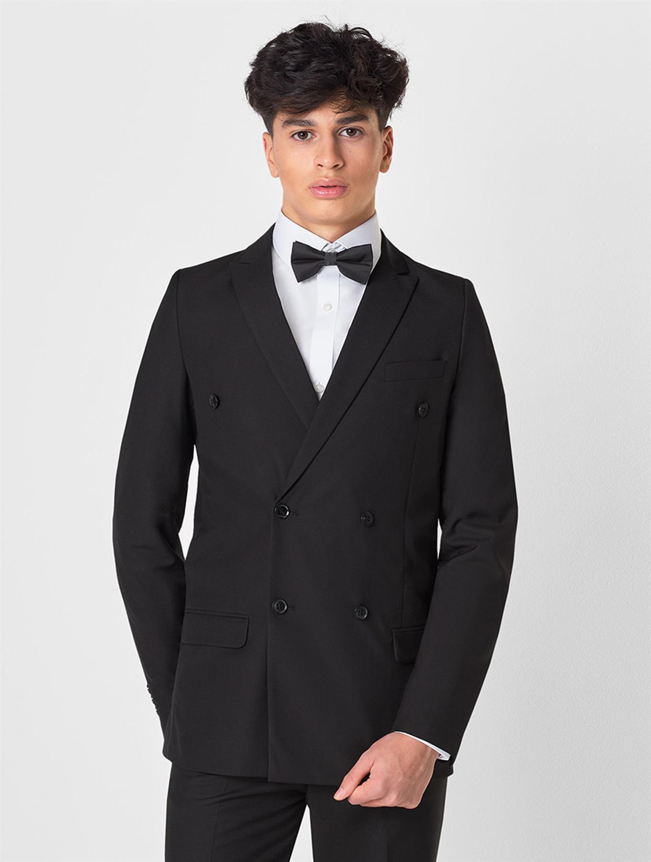 Boys double-breasted black suit - Giorgio